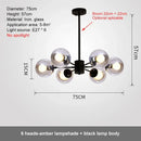 Modern black glass ball led chandelier – dining room pendant light