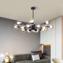 Modern black glass ball led chandelier – dining room pendant light