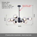 Modern black glass ball led chandelier – dining room pendant light