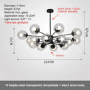Modern black glass ball led chandelier – dining room pendant light