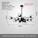 Modern black glass ball led chandelier – dining room pendant light