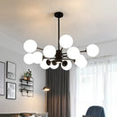 Modern black glass ball led chandelier – dining room pendant light
