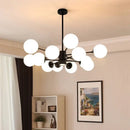 Modern black glass ball led chandelier – dining room pendant light