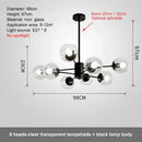 Modern black glass ball led chandelier – dining room pendant light
