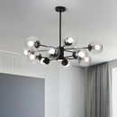 Modern black glass ball led chandelier – dining room pendant light