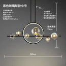 Modern black glass ball led chandelier for dining room lighting