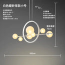 Modern black glass ball led chandelier for dining room lighting
