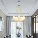 Modern black glass ball led chandelier living room light