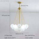 Modern black glass ball led chandelier living room light
