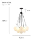 Modern black glass ball led chandelier living room pendant light