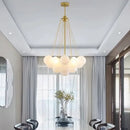 Modern black glass ball led chandelier living room pendant light