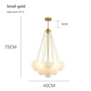 Modern black glass ball led chandelier living room pendant light