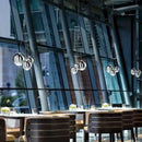 Modern black glass ball led pendant lamps for kitchen dining room