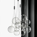 Modern black glass ball led pendant lamps for kitchen dining room