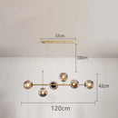 Modern black glass ball pendant lamps dining room chandelier