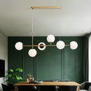 Modern black glass ball pendant lamps dining room chandelier