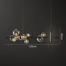 Modern black glass ball pendant lamps dining room chandelier
