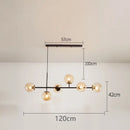 Modern black glass ball pendant lamps dining room chandelier