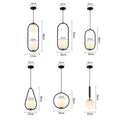 Modern black glass ball pendant lights dining room set of 4