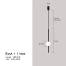 Modern black glass ball pendant lights for dining room