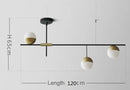 Modern black glass ball pendant lights for dining room