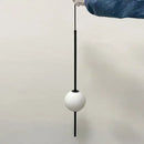 Modern black glass ball pendant lights for dining room