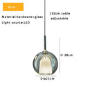 Modern black glass ball pendant lights for kitchen island