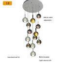 Modern black glass ball pendant lights for kitchen island