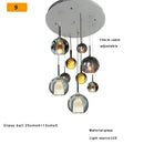 Modern black glass ball pendant lights for kitchen island