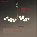 Modern black glass balls led chandelier living room pendant light