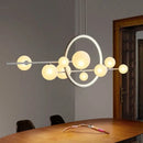 Modern black glass bubble chandelier dining room led pendant light