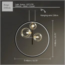 Modern black glass bubble led ceiling chandelier for dining room