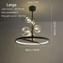 Modern black glass bubble led ceiling chandelier for dining room