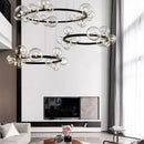 Modern black glass bubble led ceiling chandelier for dining room