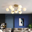 Modern black glass bubble led ceiling light living room