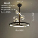 Modern black glass bubble led pendant chandelier for living room