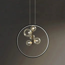 Modern black glass bubble led pendant chandelier for living room