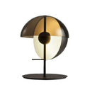 Modern black glass designer bedside lamp bedroom split dome light
