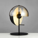 Modern black glass designer bedside lamp bedroom split dome light