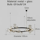 Modern black glass globe pendant light fixture dining room