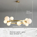 Modern black glass globe pendant light fixture dining room