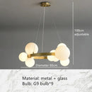Modern black glass globe pendant light fixture dining room