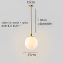 Modern black glass globe pendant light fixture dining room