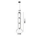 Modern black glass led pendant light for dining room