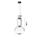 Modern black glass led pendant light for dining room