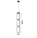 Modern black glass led pendant light for dining room