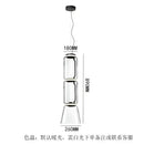 Modern black glass led pendant light for dining room