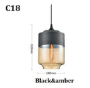 Modern black glass pendant light set dining room smoked shades