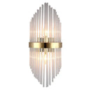 Modern black glass rod crystal wall lamp for bedroom