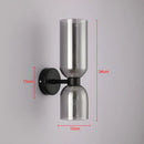 Modern black glass shade wall lamp for bedroom with smoked glass